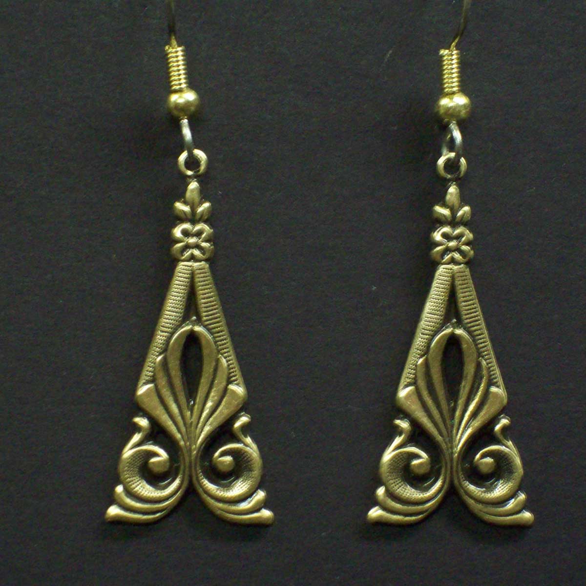 Victorian Scroll Dangle Earrings
