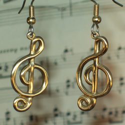 Treble Clef #2 Dangle Earrings
