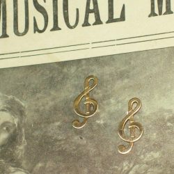 Treble Clef Post Earrings