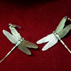 Large Dangle Dragonfly Earrings