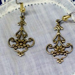 Filigree Flower Dangle Earrings