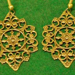 Floral Filigree Dangle Earrings