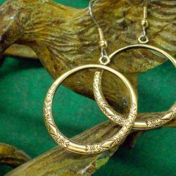 Large Engraved Hoop Earrings