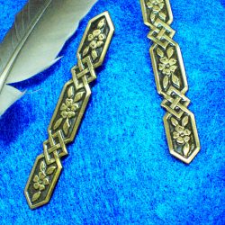 Long Art Deco Post Earrings