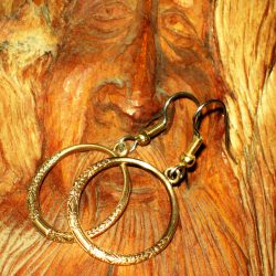 Small Engraved Loop Earrings