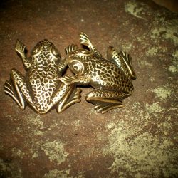 Large Dangle Frog Earrings