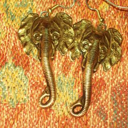 Elephant Long Trunk Dangle Earrings