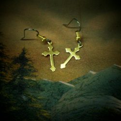 Small Plain Cross Earrings
