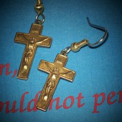 Crucifix Dangle Earrings