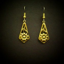 Daisy in a Diamond Shape Earrings