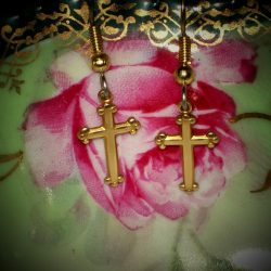 Small Cross Earrings