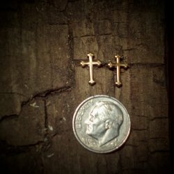 Tiny Cross Post Earrings