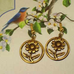 Daisy in Circle Earrings