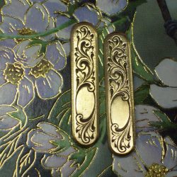 Engraved Oval Victorian Post Earrings