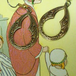 Victorian Engraved Key Hole Earrings