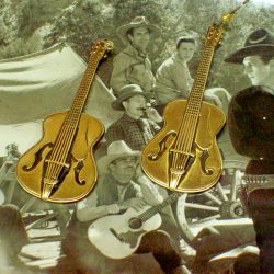 Large Dangle Guitar Earrings