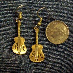 Small Dangle Guitar Earrings