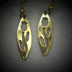 Small Cut Out Tulip Dangle Earrings