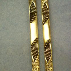 Large Rectangle Victorian Post Earrings