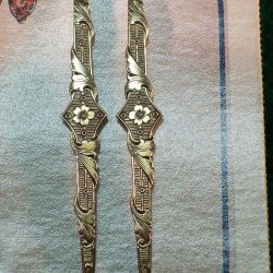 Embossed Victorian Floral Post Earrings