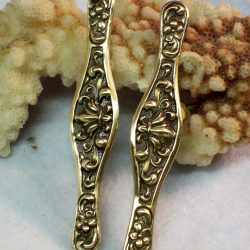 Long Ornate Post Earrings