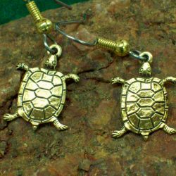 Small Turtle Dangle Earrings