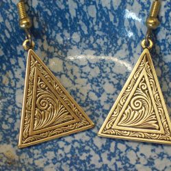 Ornate Triangle Earrings