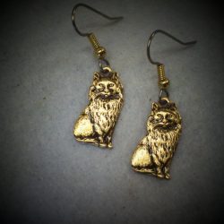 Persian Cat Dangle Earrings