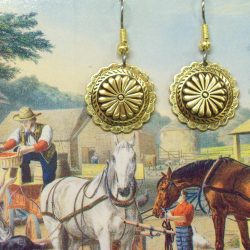 Round Dangle Concho Earrings
