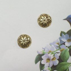 Small Embossed Post Earrings
