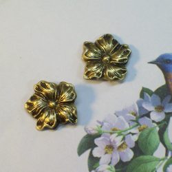Large Flower Post Earrings