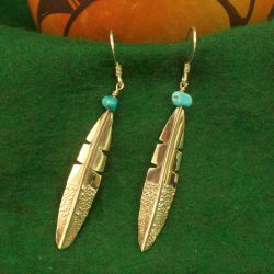 Sterling Silver Feather Earring