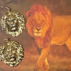 Large Lion Earring